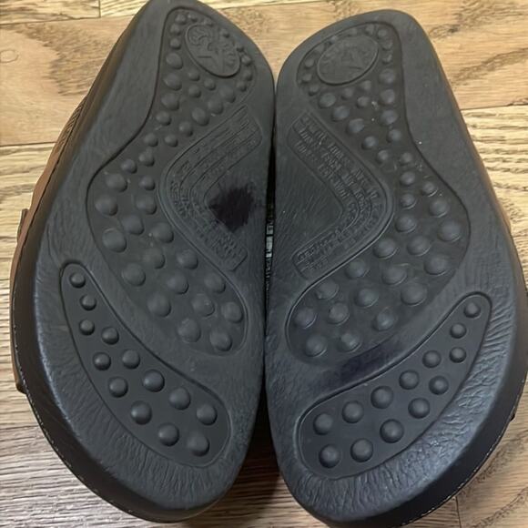 MEPHISTO MOBILS LEATHER BROWN SANDALS SIZE 44 - Picture 3 of 5